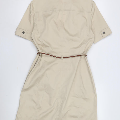 Karen Millen Women's Beige Shirt Dress Size 14