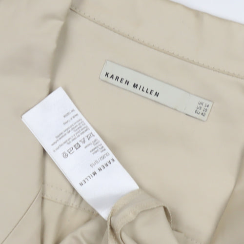 Karen Millen Women's Beige Shirt Dress Size 14