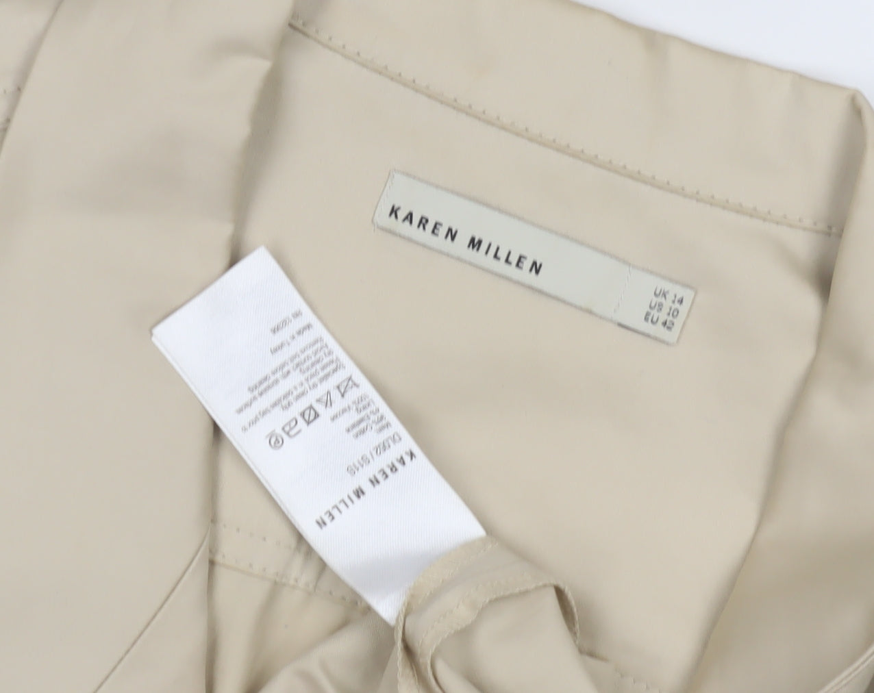 Karen Millen Women's Beige Shirt Dress Size 14