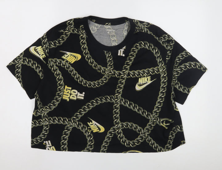 Nike Women's Black T-Shirt, M, Comfortable Basic Casual