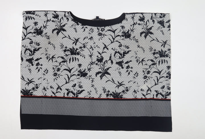 French Connection Women's Black Floral Top Size 12