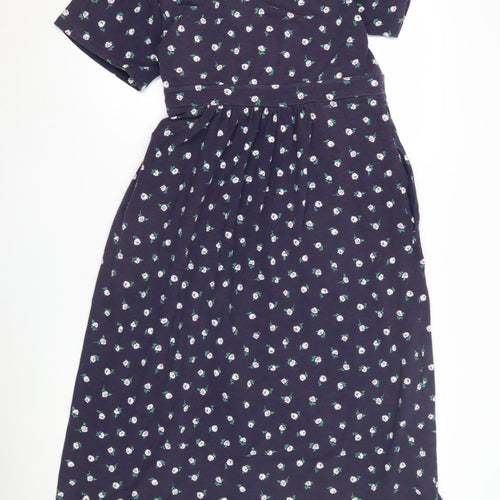 Joules Women's Blue Floral Wrap Dress Size 14