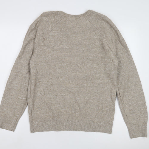 Gap Beige Men's Medium Pullover Jumper, Classic Knit