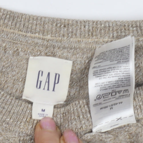 Gap Beige Men's Medium Pullover Jumper, Classic Knit