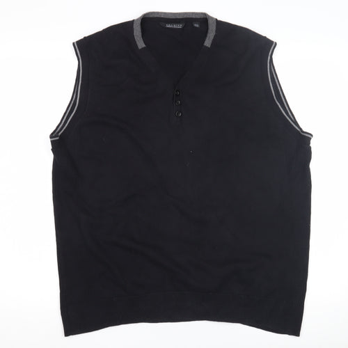Unlisted by Kenneth Cole Men's XL Black Vest Jumper