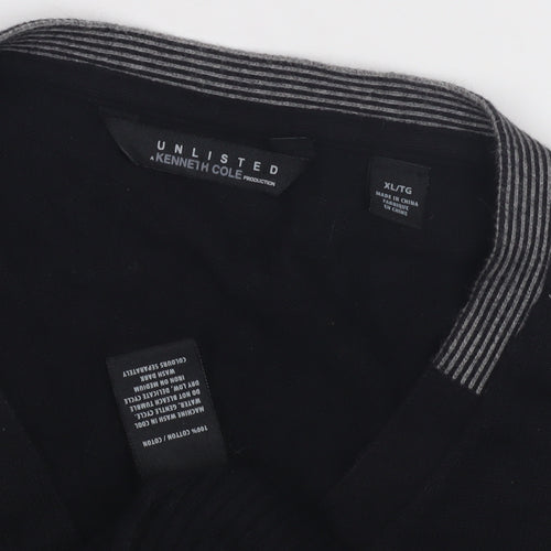 Unlisted by Kenneth Cole Men's XL Black Vest Jumper