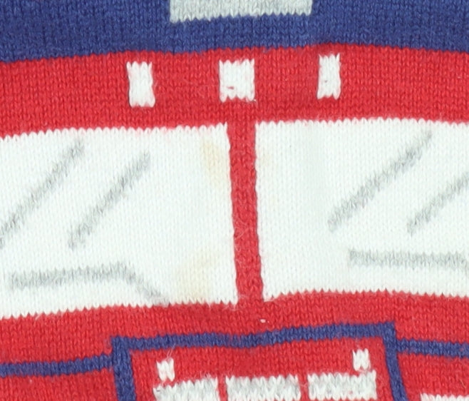 Gap Boys Blue Firetruck Knit Jumper, 3 Years, Long Sleeve Pullover