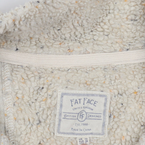 Fat Face Women's Beige 1/2 Zip Sweatshirt Size 10