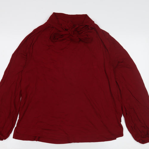 Esprit Women's Red High Neck Long Sleeve Top XL