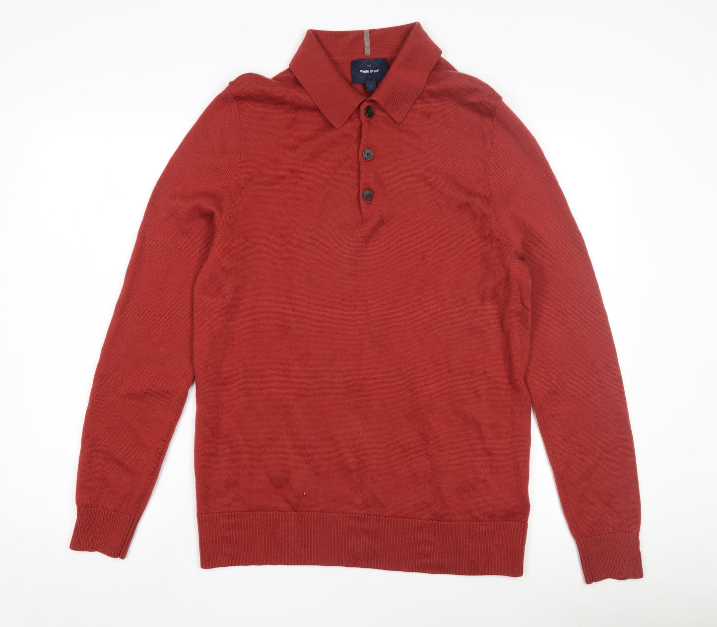White Stuff Men's Red Wool Pullover Jumper - L