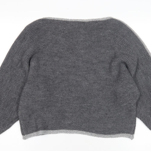 Carina Ricci Women's Grey Pullover Jumper Size S