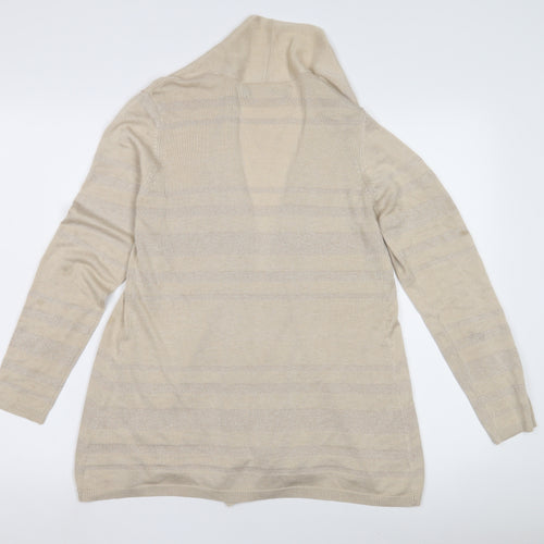Isle Women's Beige Open Front Cardigan, Size S, Viscose Blend