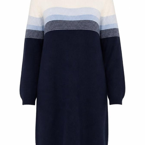 Crew Clothing Women's Ivory Blue Jumper Dress Size 10