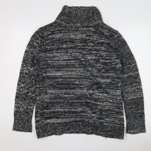 Heart & Soul Men's Black Cardigan, Medium, Acrylic Blend