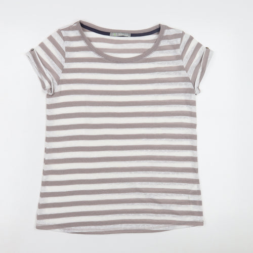 Marks and Spencer Women's Striped T-Shirt - Size 8