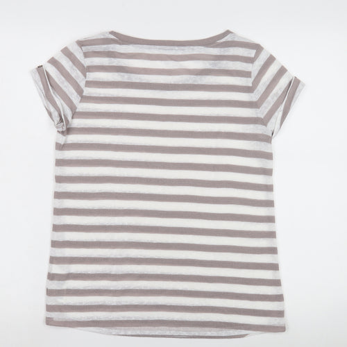 Marks and Spencer Women's Striped T-Shirt - Size 8