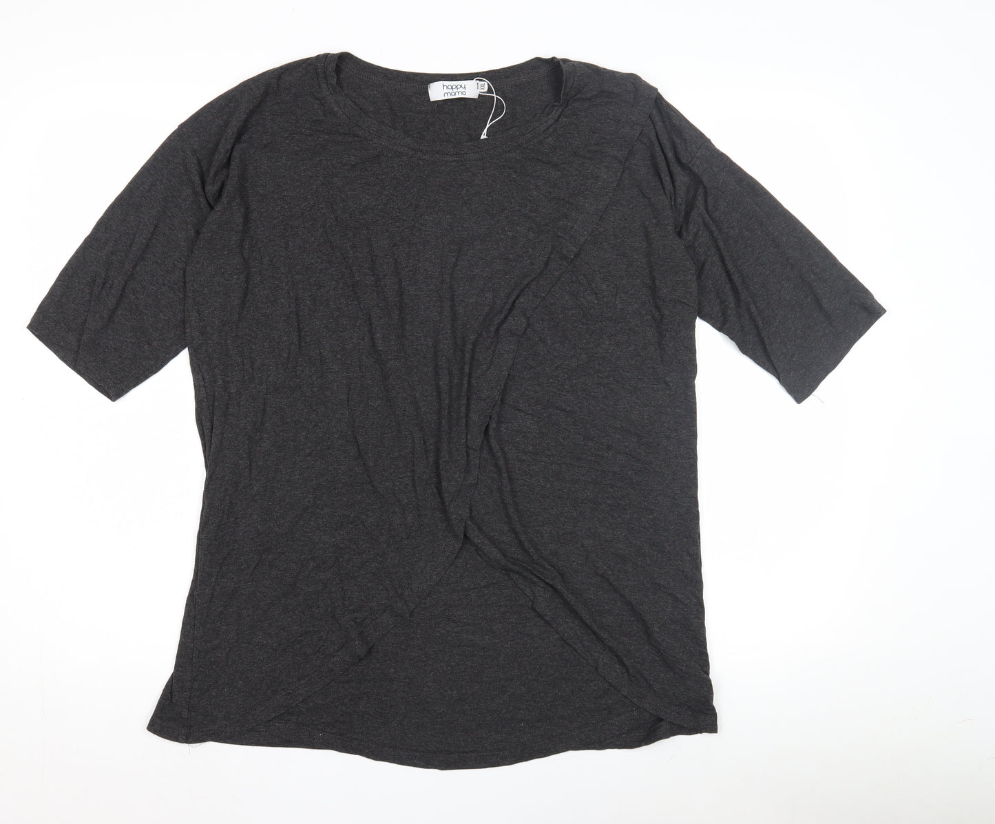 Happy Mama Women's Black Maternity T-Shirt Size 18