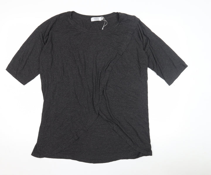 Happy Mama Women's Black Maternity T-Shirt Size 18