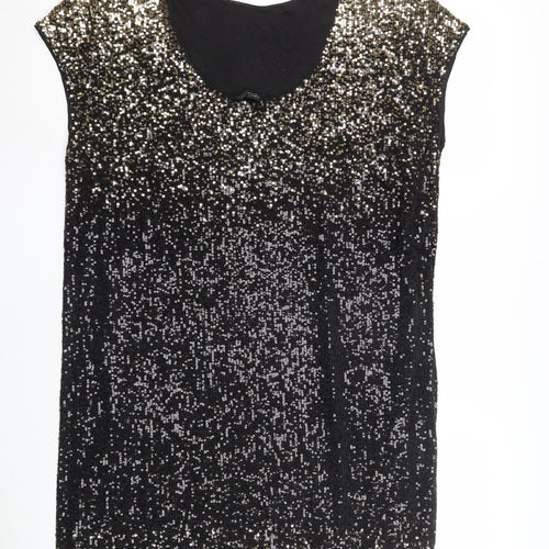 Next Women's Black Sequin Party Dress Size 12