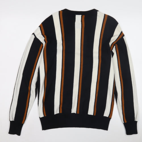 Zara Women's Multicoloured Striped Pullover Jumper, Size 10