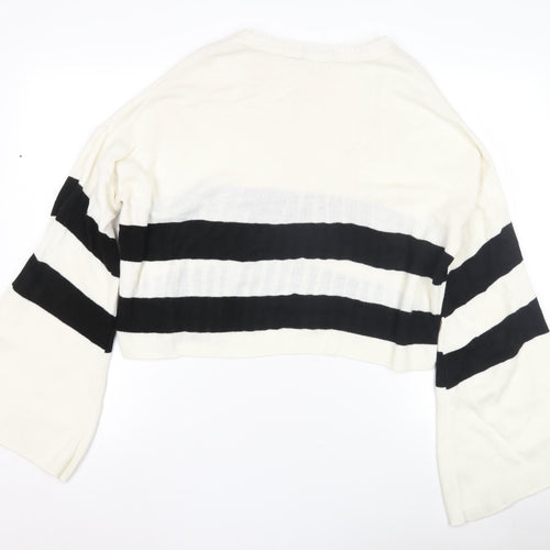boohoo Women's Striped Pullover Jumper, Size UK 10