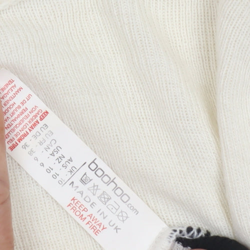 boohoo Women's Striped Pullover Jumper, Size UK 10