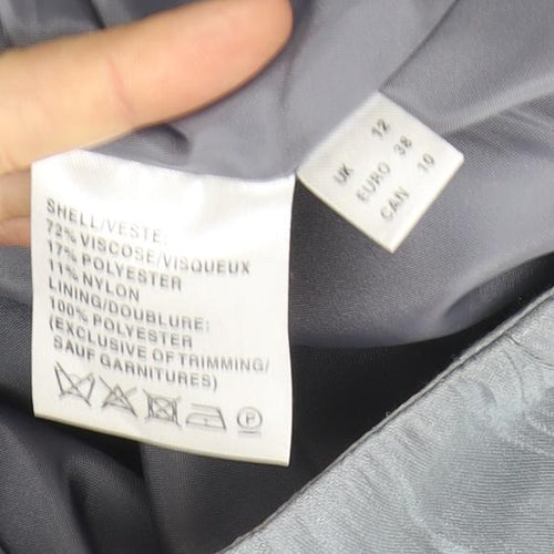 Jacques Vert Women's Grey Midi Trumpet Skirt Size 12