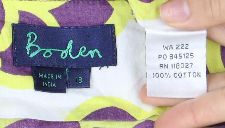 Boden Women's Multicoloured Floral Dress - Size 18