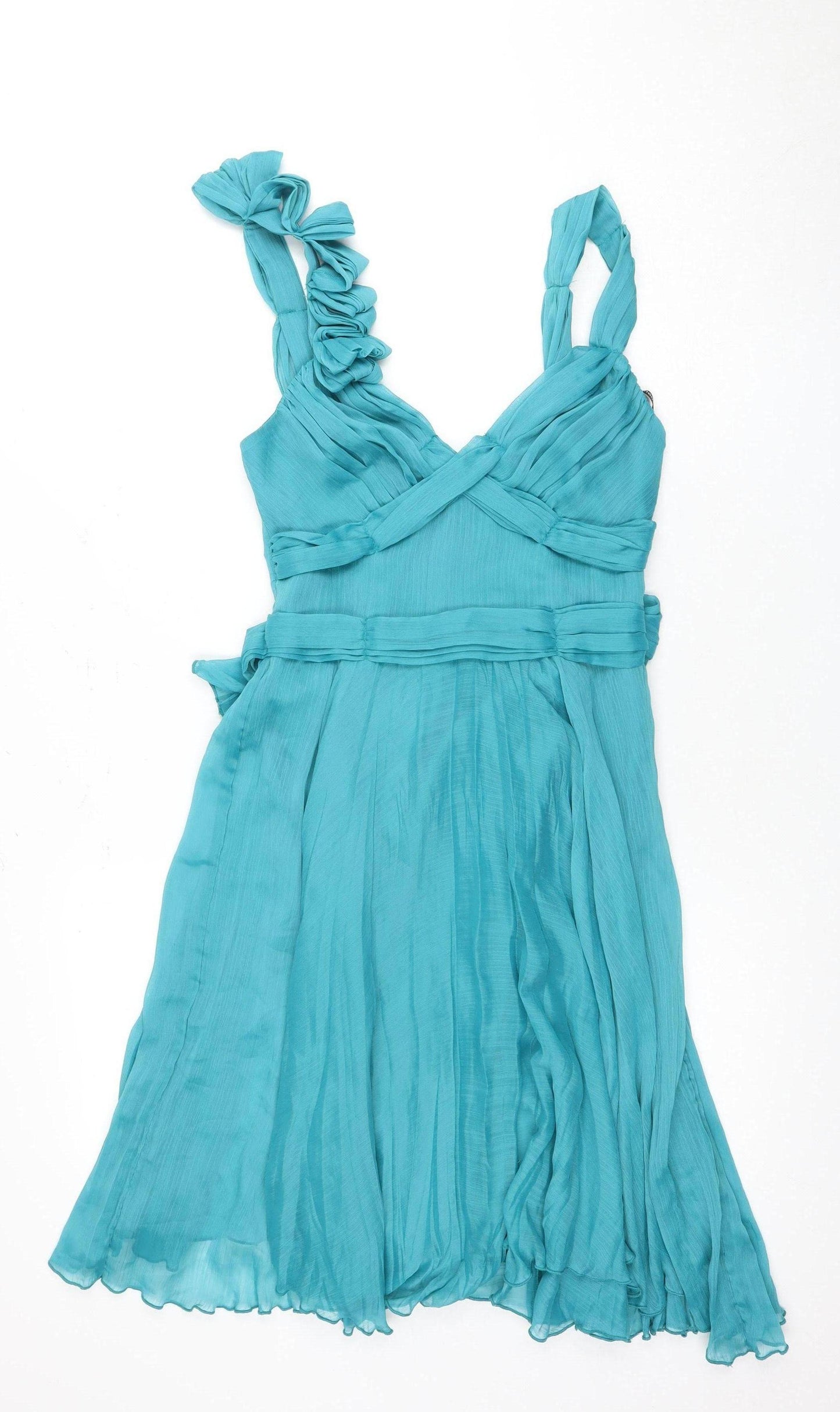 Warehouse Green Fit & Flare Party Dress Size 6