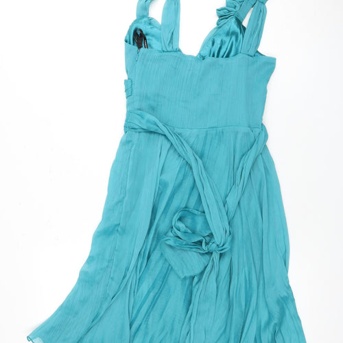 Warehouse Green Fit & Flare Party Dress Size 6