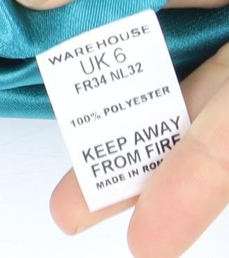 Warehouse Green Fit & Flare Party Dress Size 6