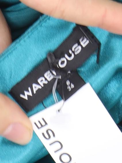 Warehouse Green Fit & Flare Party Dress Size 6