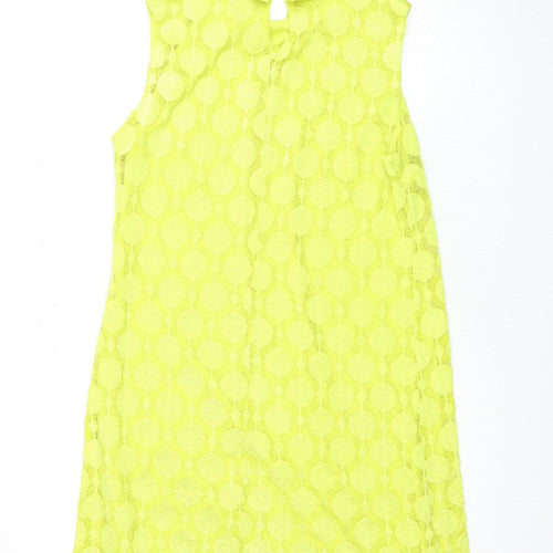 Principles Women's Yellow Sleeveless Lace Dress Size 14