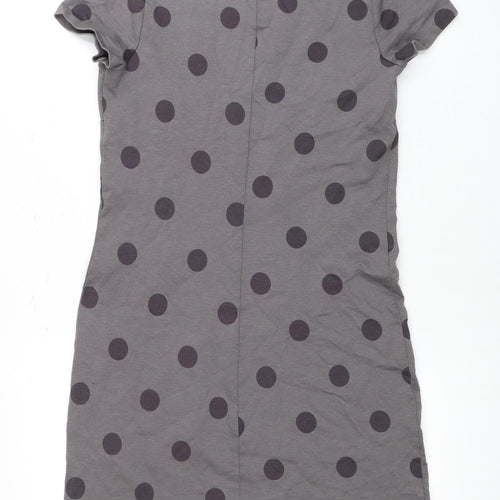 Boden Women's Grey Polka Dot Cotton Dress, Size 10