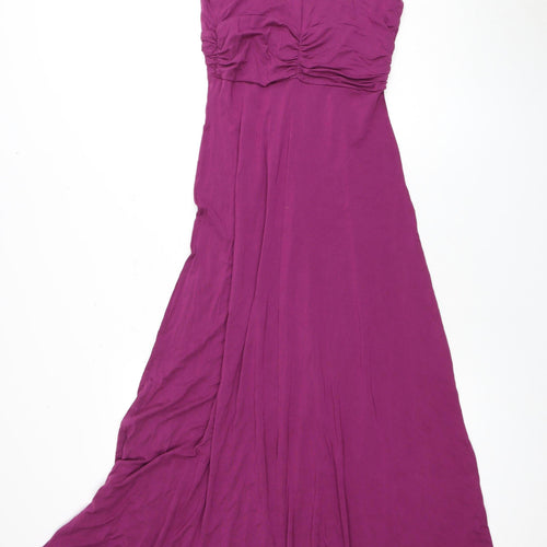 Jane Ashley Women's Purple Long Knit Dress Size 12