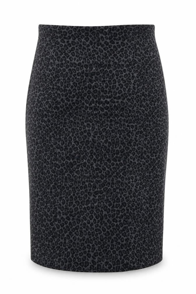 Laura Ashley Women's Black Animal Print Skirt, Size 12