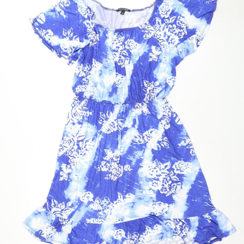 Roman Petite Blue Floral Women's Dress Size 12