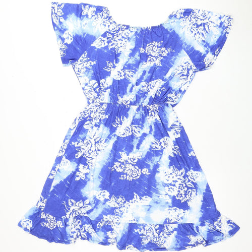 Roman Petite Blue Floral Women's Dress Size 12