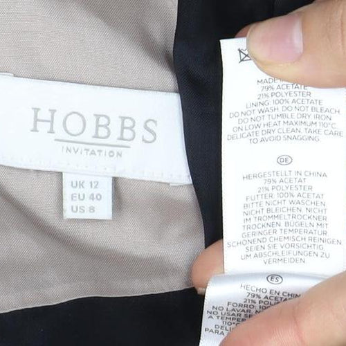 Hobbs Women's Black Beige Sheath Dress Size 12