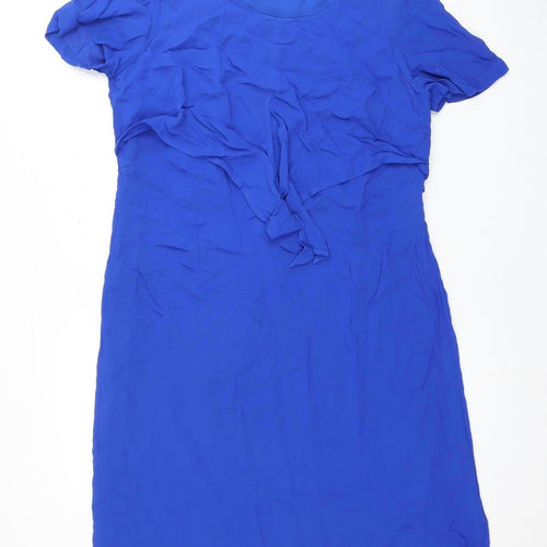 EAST Womens Blue Dress Size 14 Viscose