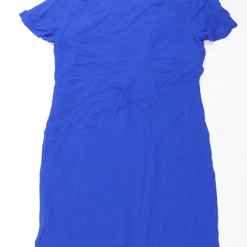 EAST Womens Blue Dress Size 14 Viscose