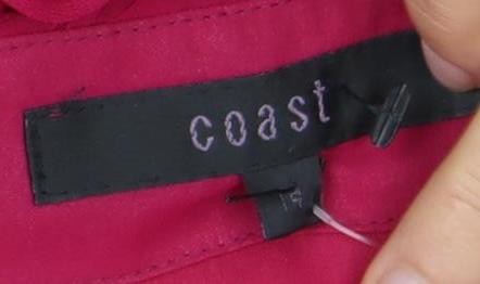 Coast Women’s Pink Strapless Dress, Size 14