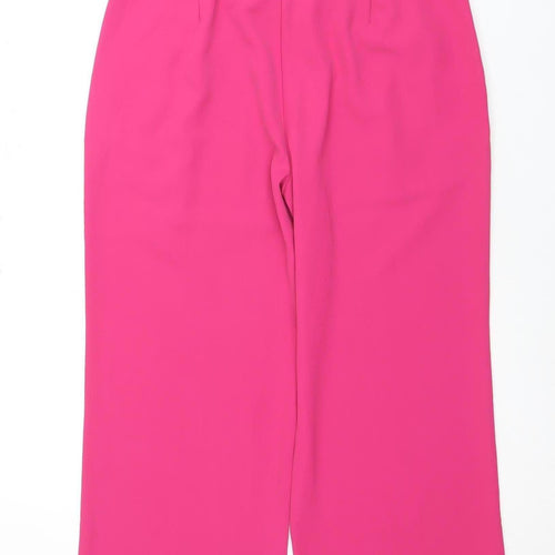 Wallis Women's Pink Trousers, Size 10, Pleated Mid-Rise