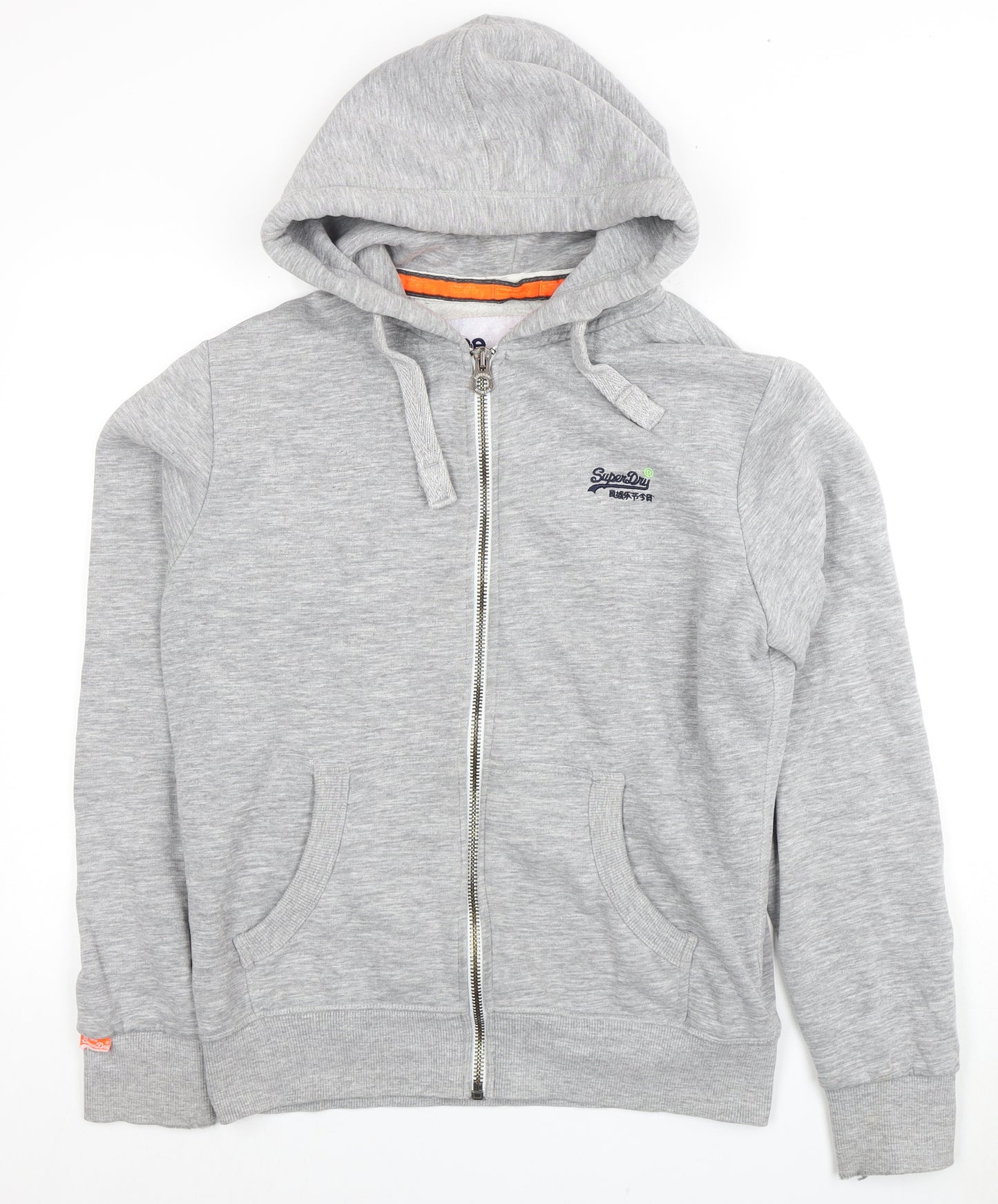 Superdry Men's Grey Full Zip Hoodie Size L