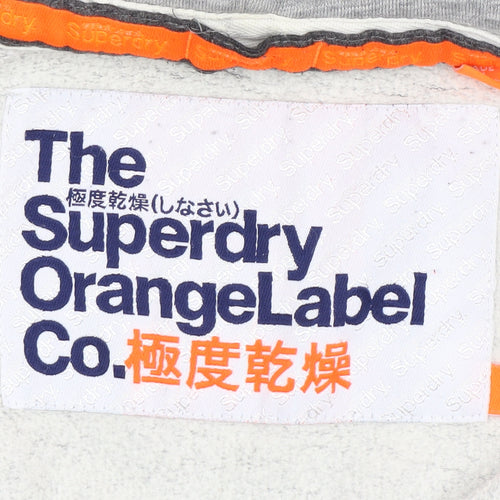 Superdry Men's Grey Full Zip Hoodie Size L