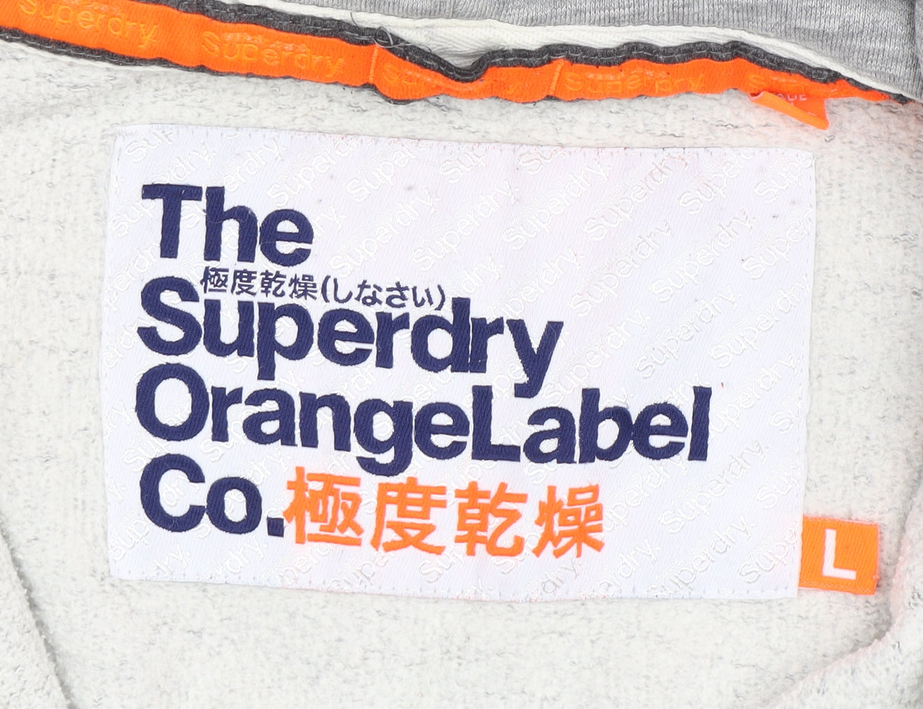 Superdry Men's Grey Full Zip Hoodie Size L