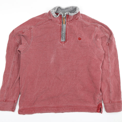 FatFace Men's Red S 1/4 Zip Sweatshirt