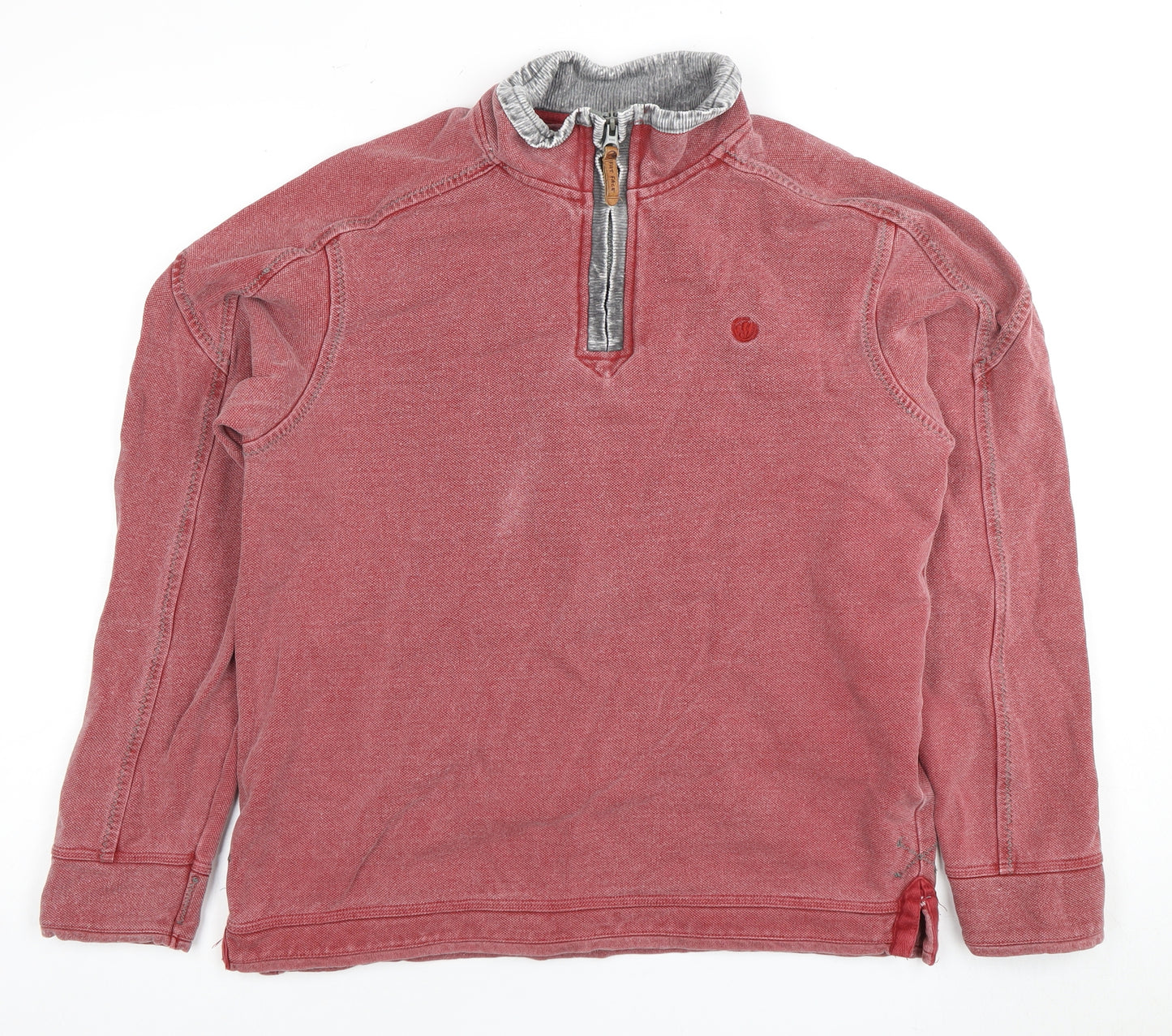 FatFace Men's Red S 1/4 Zip Sweatshirt