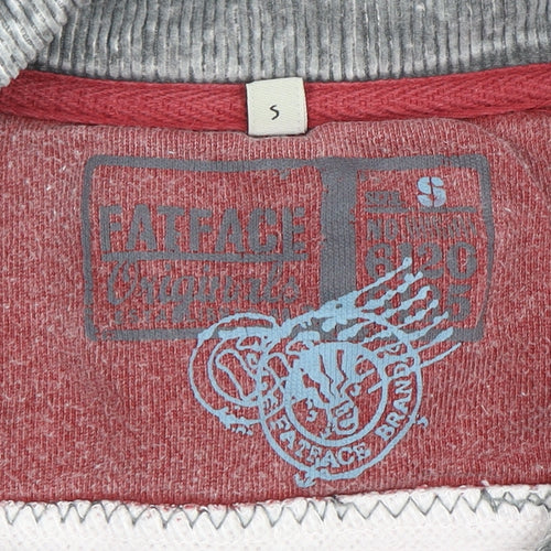 FatFace Men's Red S 1/4 Zip Sweatshirt