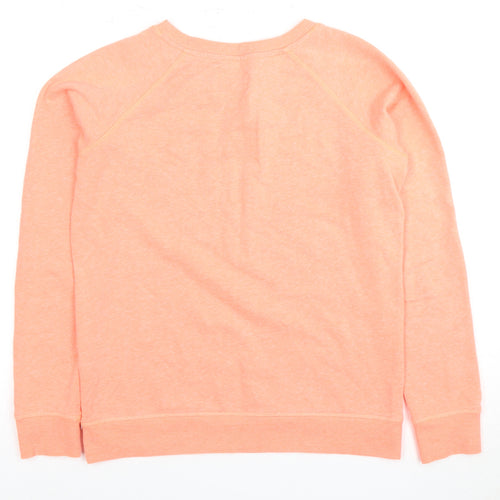 American Eagle Womens Orange Logo Pullover Crew Neck Sweatshirt